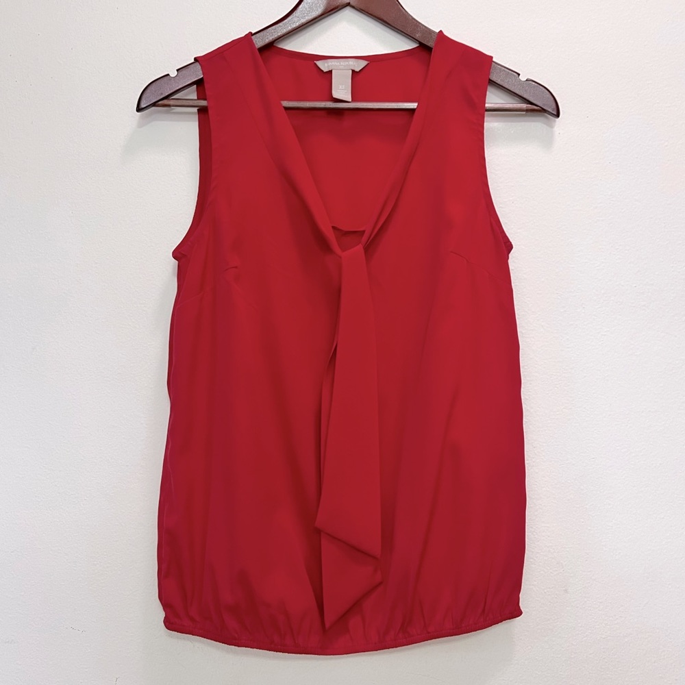 Banana Republic Red Sleeveless Tie Top / Size XS